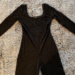 Animal print sheer romper